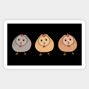 3 cute chickens Magnet